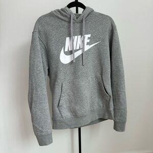 Nike Men's Heather Gray Hoodie - Medium
